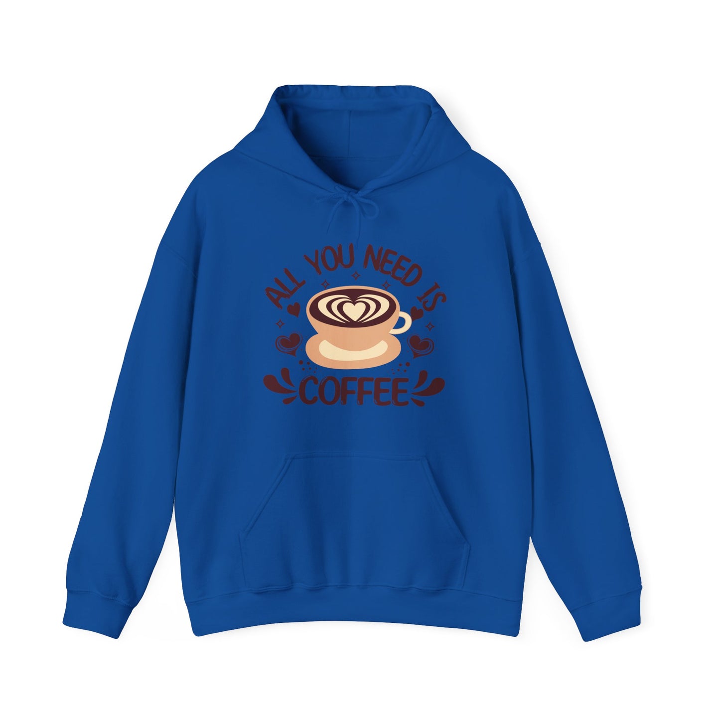Coffee Lover's Hoodie - "All You Need Is Coffee" Cozy Sweatshirt