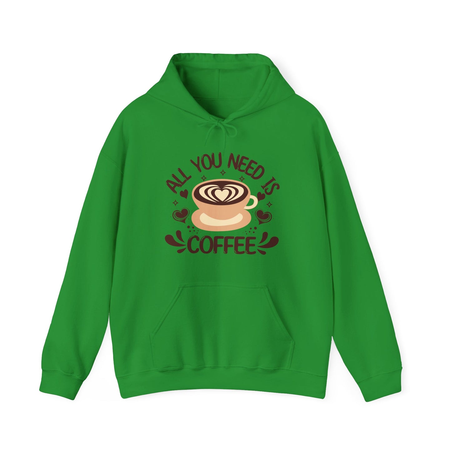 Coffee Lover's Hoodie - "All You Need Is Coffee" Cozy Sweatshirt