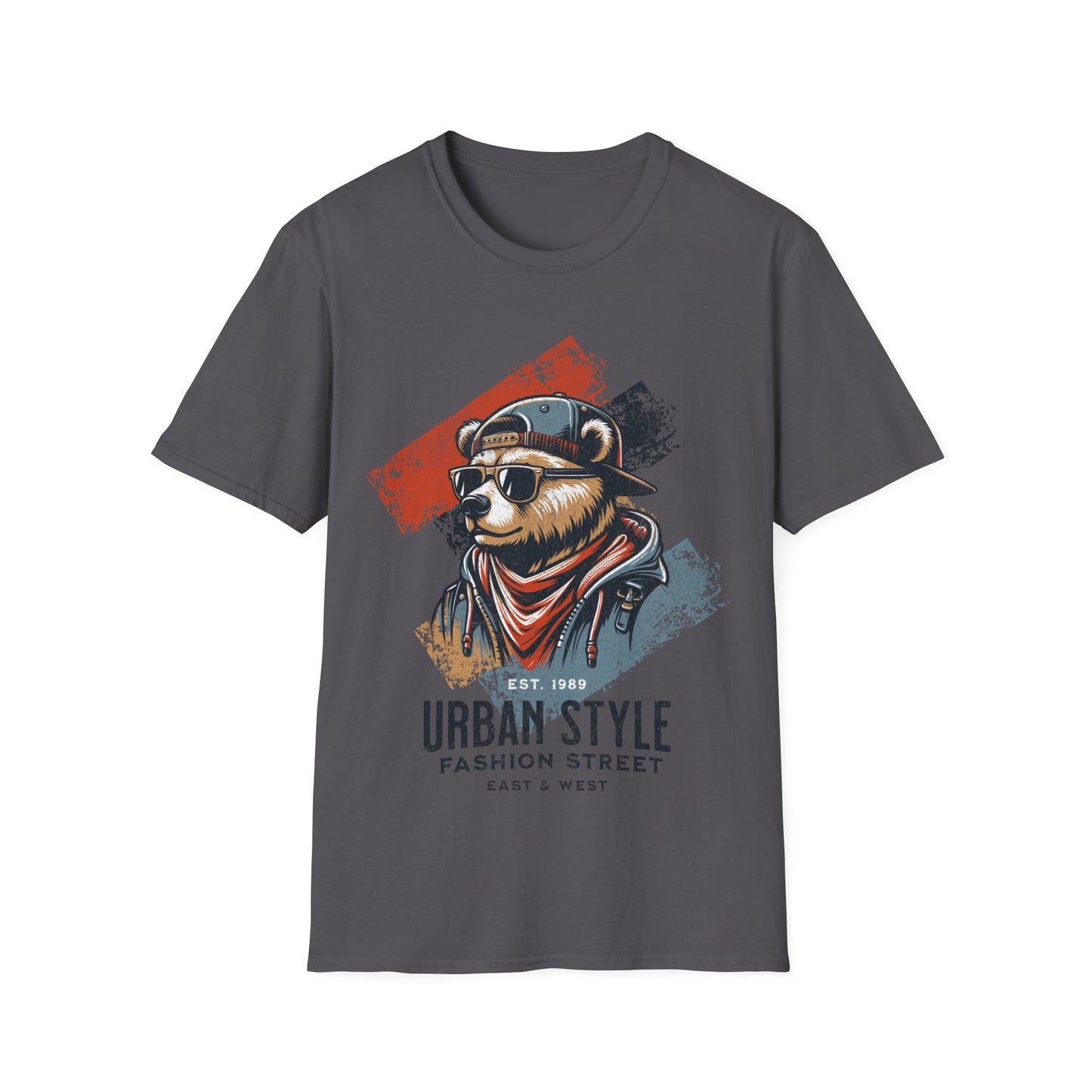 Urban Style Bear Graphic T-Shirt, Cool Casual Tee for Nature Lovers, Perfect Gift for Outdoorsy Friends