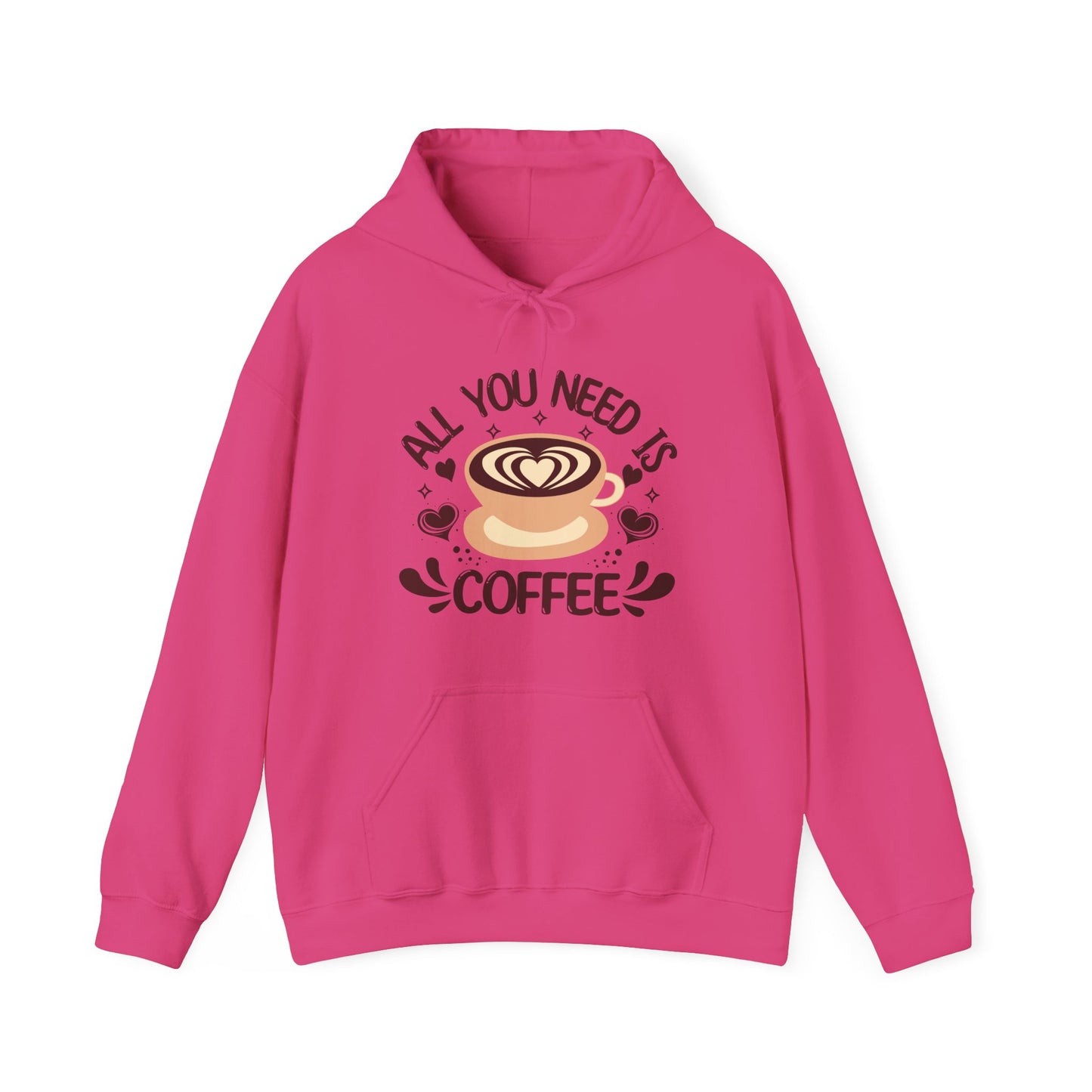 Coffee Lover's Hoodie - "All You Need Is Coffee" Cozy Sweatshirt