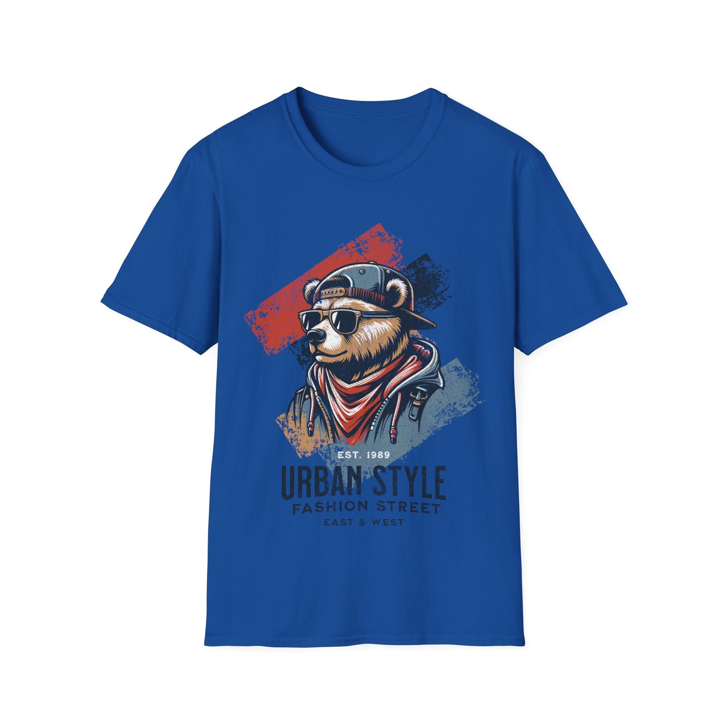 Urban Style Bear Graphic T-Shirt, Cool Casual Tee for Nature Lovers, Perfect Gift for Outdoorsy Friends