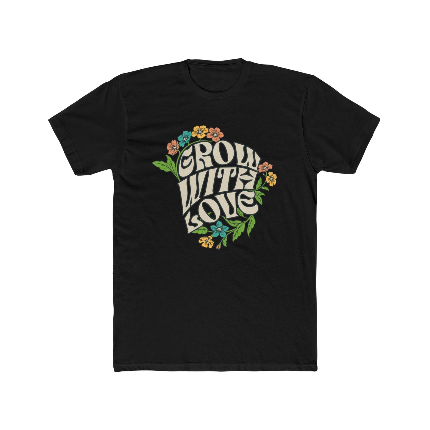 Grow With Love Unisex Tee - Floral Graphic T-Shirt for Nature Lovers