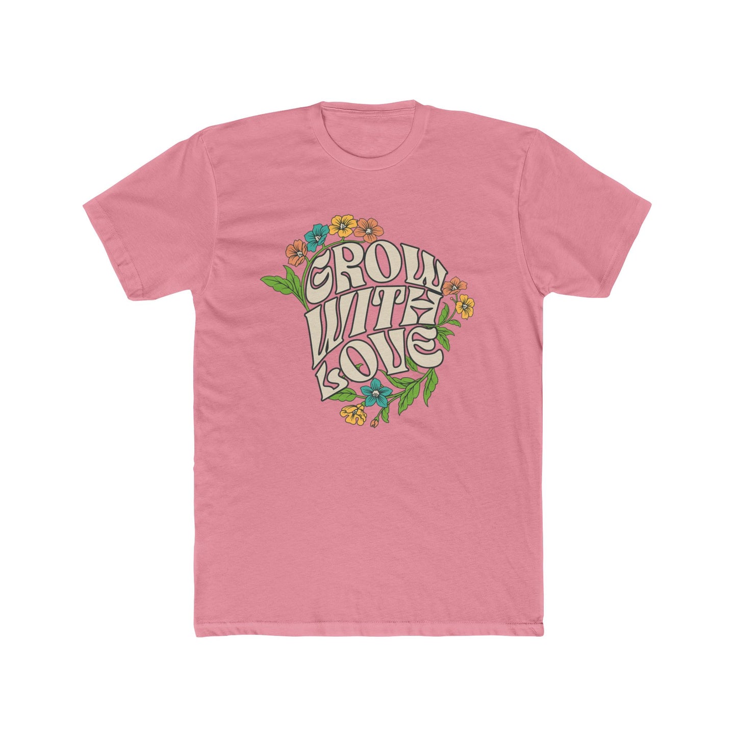 Grow With Love Unisex Tee - Floral Graphic T-Shirt for Nature Lovers