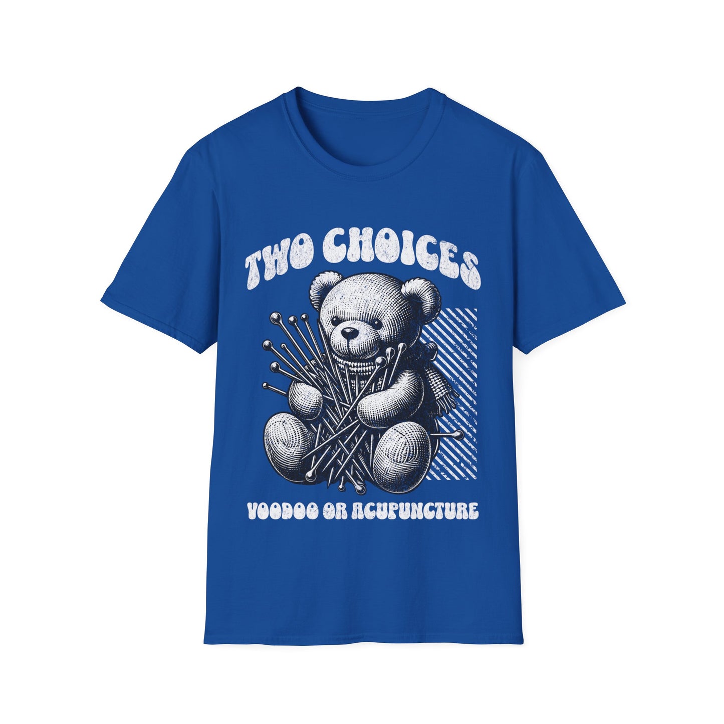 Voodoo or Acupuncture T-Shirt, Fun Bear Graphic Tee, Alternative Gift, Unisex Softstyle Shirt, Casual Wear, Unique Design