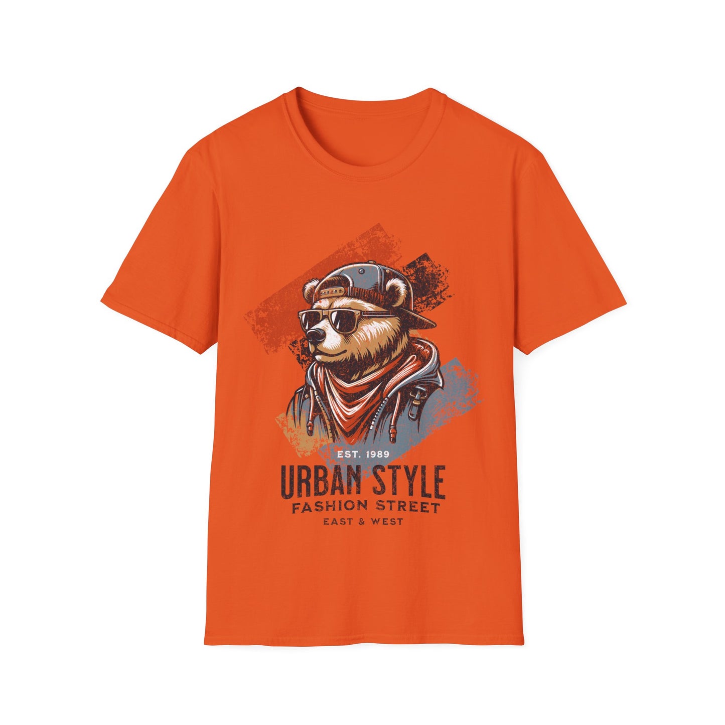 Urban Style Bear Graphic T-Shirt, Cool Casual Tee for Nature Lovers, Perfect Gift for Outdoorsy Friends