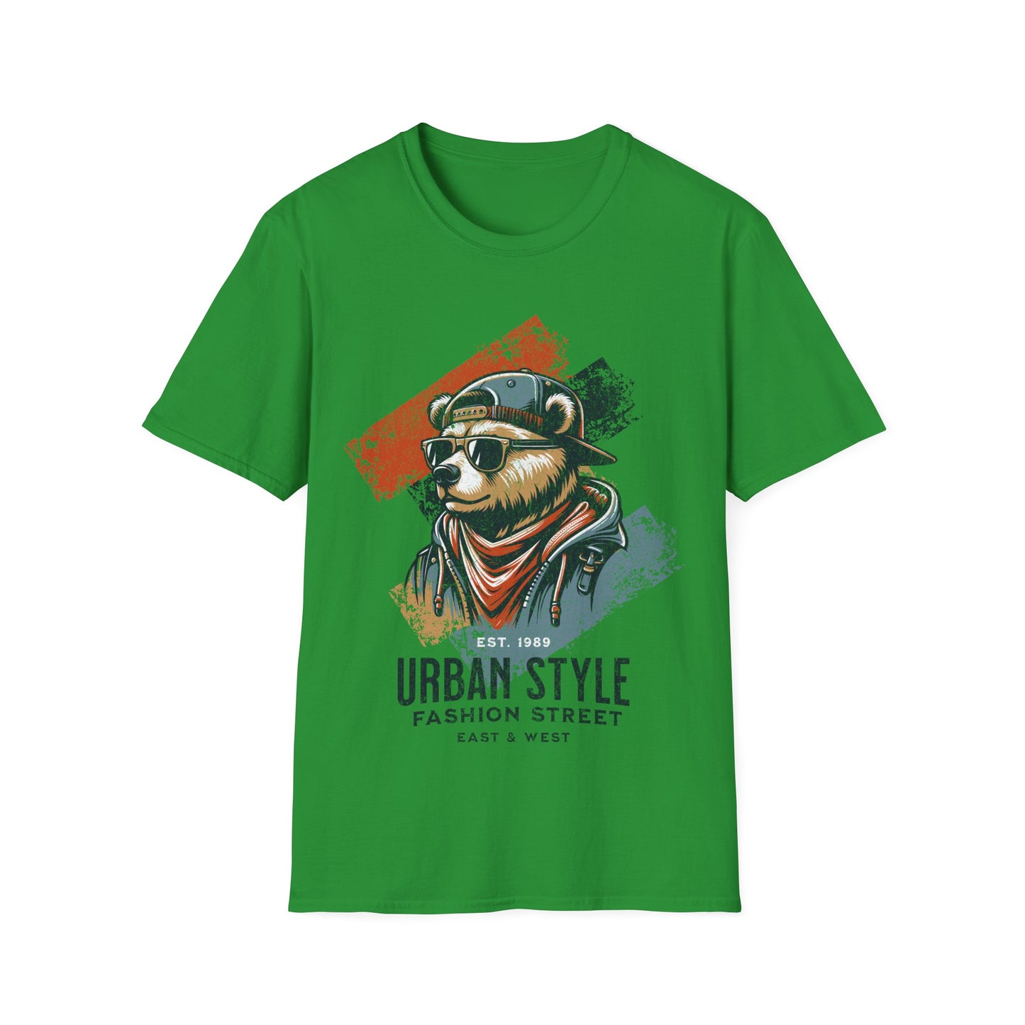 Urban Style Bear Graphic T-Shirt, Cool Casual Tee for Nature Lovers, Perfect Gift for Outdoorsy Friends