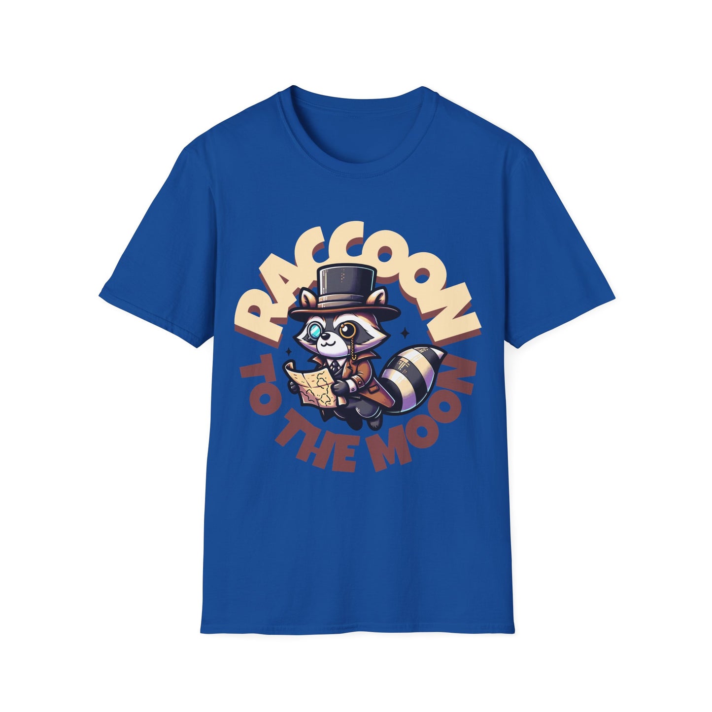 Raccoon to the Moon Unisex T-Shirt, Fun Gift for Animal Lovers, Casual Wear, Cute Graphic Tee, Birthday Present, Eco-Friendly Fashion