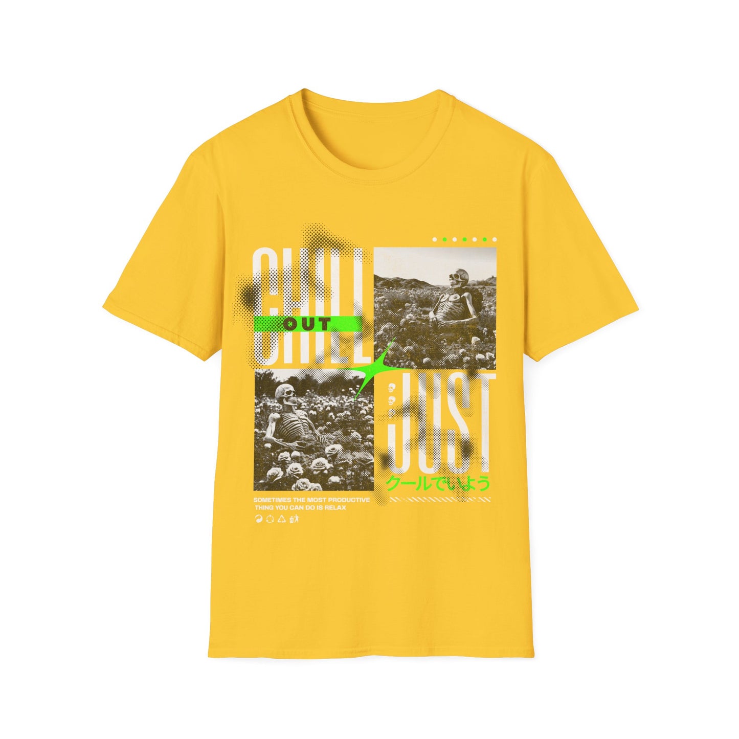 Chill Out Graphic Tee - Relaxed Vibes,Softstyle T-Shirt for Casual Outings, Gift for Friends, Weekend Wear