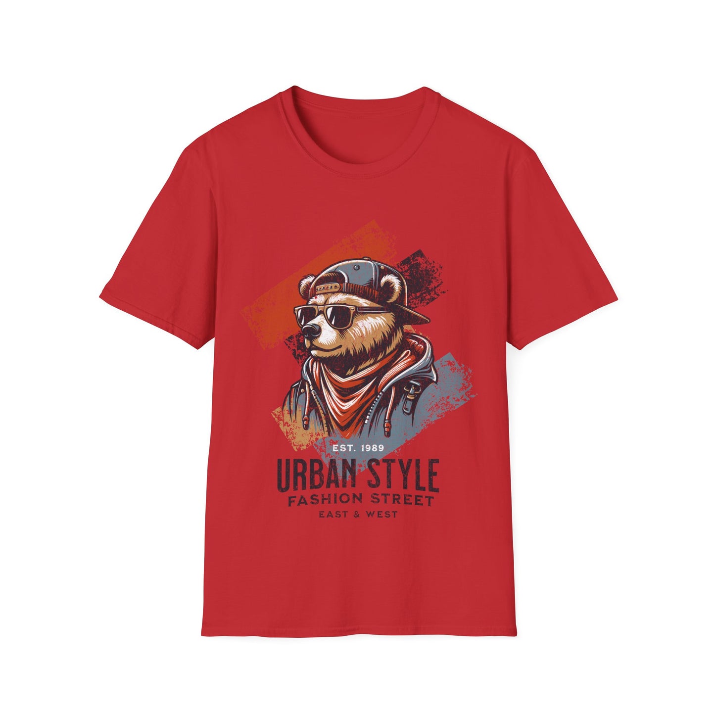 Urban Style Bear Graphic T-Shirt, Cool Casual Tee for Nature Lovers, Perfect Gift for Outdoorsy Friends