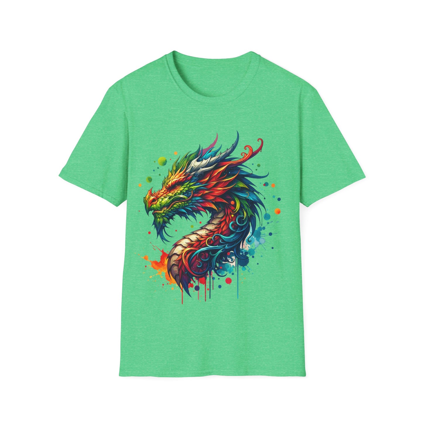 Colorful Dragon Graphic T-Shirt
