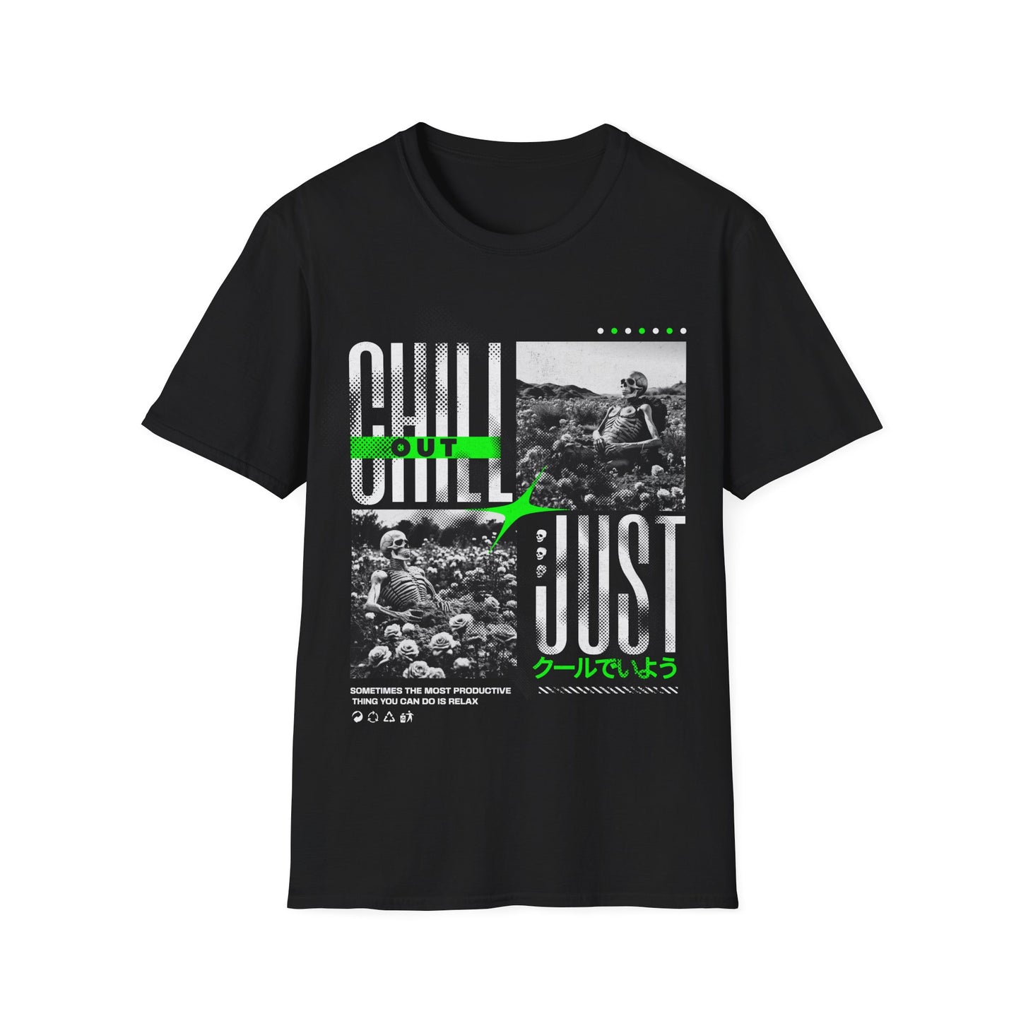 Chill Out Graphic Tee - Relaxed Vibes,Softstyle T-Shirt for Casual Outings, Gift for Friends, Weekend Wear