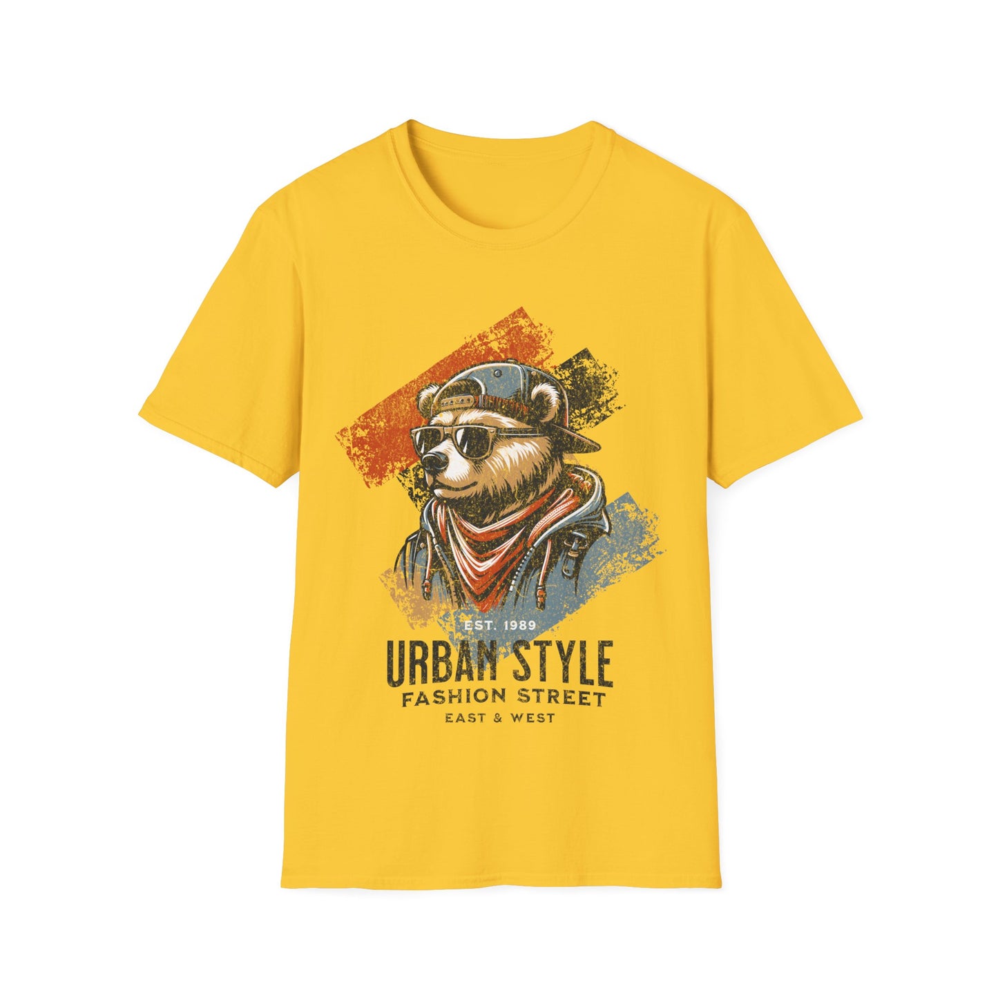 Urban Style Bear Graphic T-Shirt, Cool Casual Tee for Nature Lovers, Perfect Gift for Outdoorsy Friends