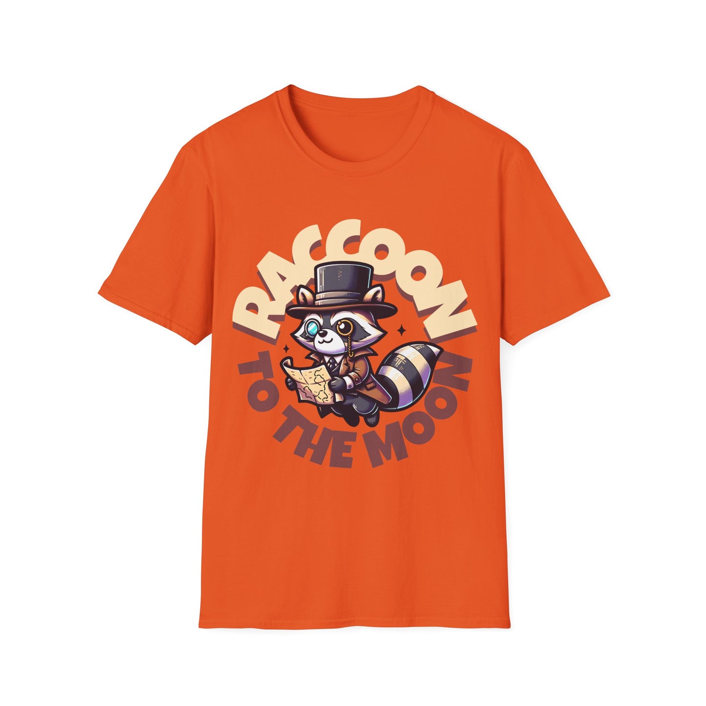 Raccoon to the Moon Unisex T-Shirt, Fun Gift for Animal Lovers, Casual Wear, Cute Graphic Tee, Birthday Present, Eco-Friendly Fashion