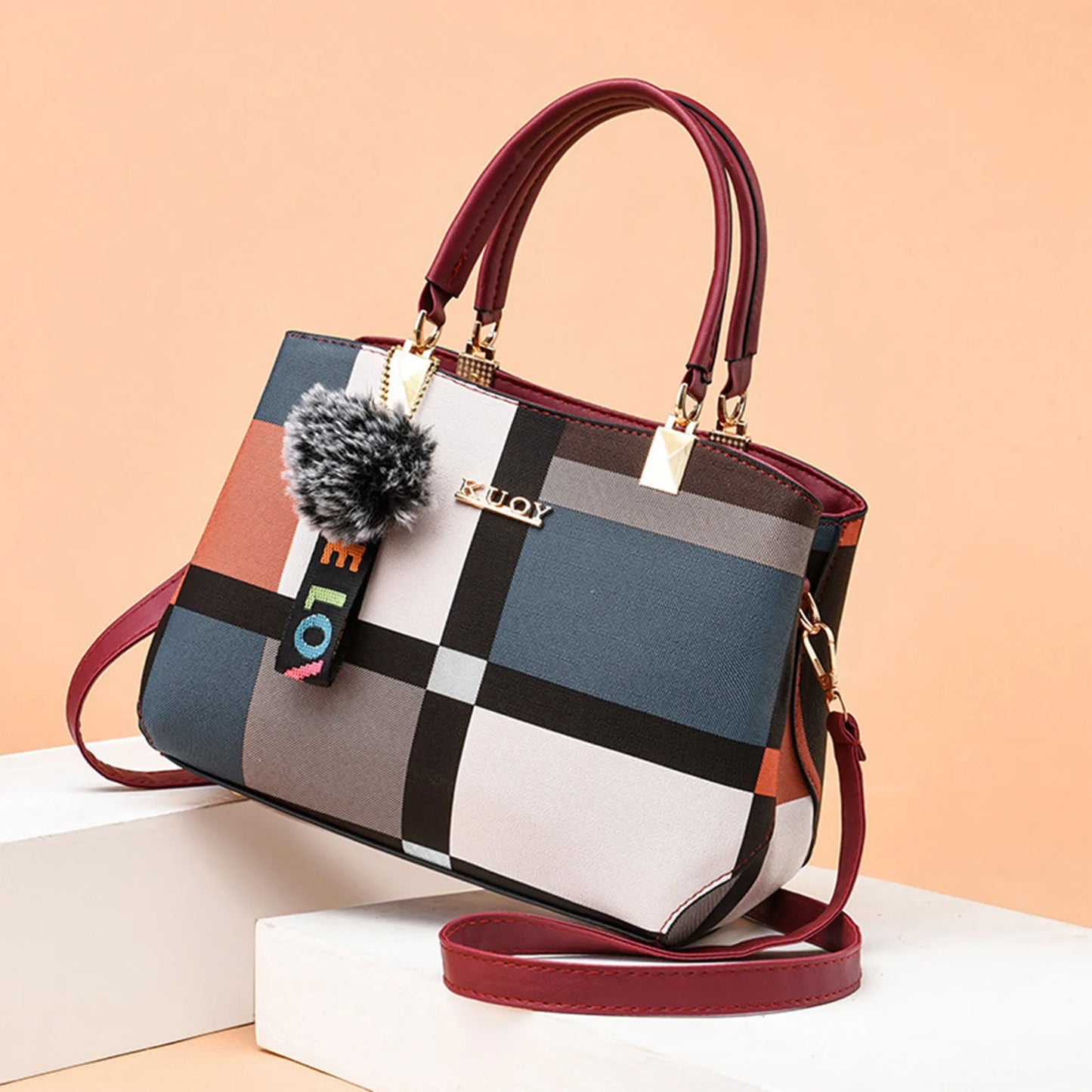 š Trendy Women's Handbag ā Elegant One-Shoulder & Crossbody Bag with Appliques āØ