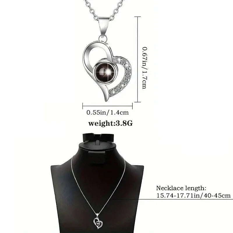 🌹❤️ Heart-Shaped Red Rose Necklace – Perfect Gift for Anniversary, Birthday & More 🎁✨