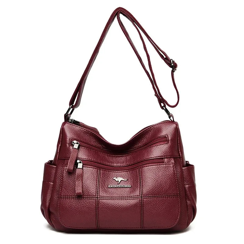 š Soft Leather Luxury Tote Handbags ā 3-Layer Large-Capacity Shoulder & Crossbody Bags āØ