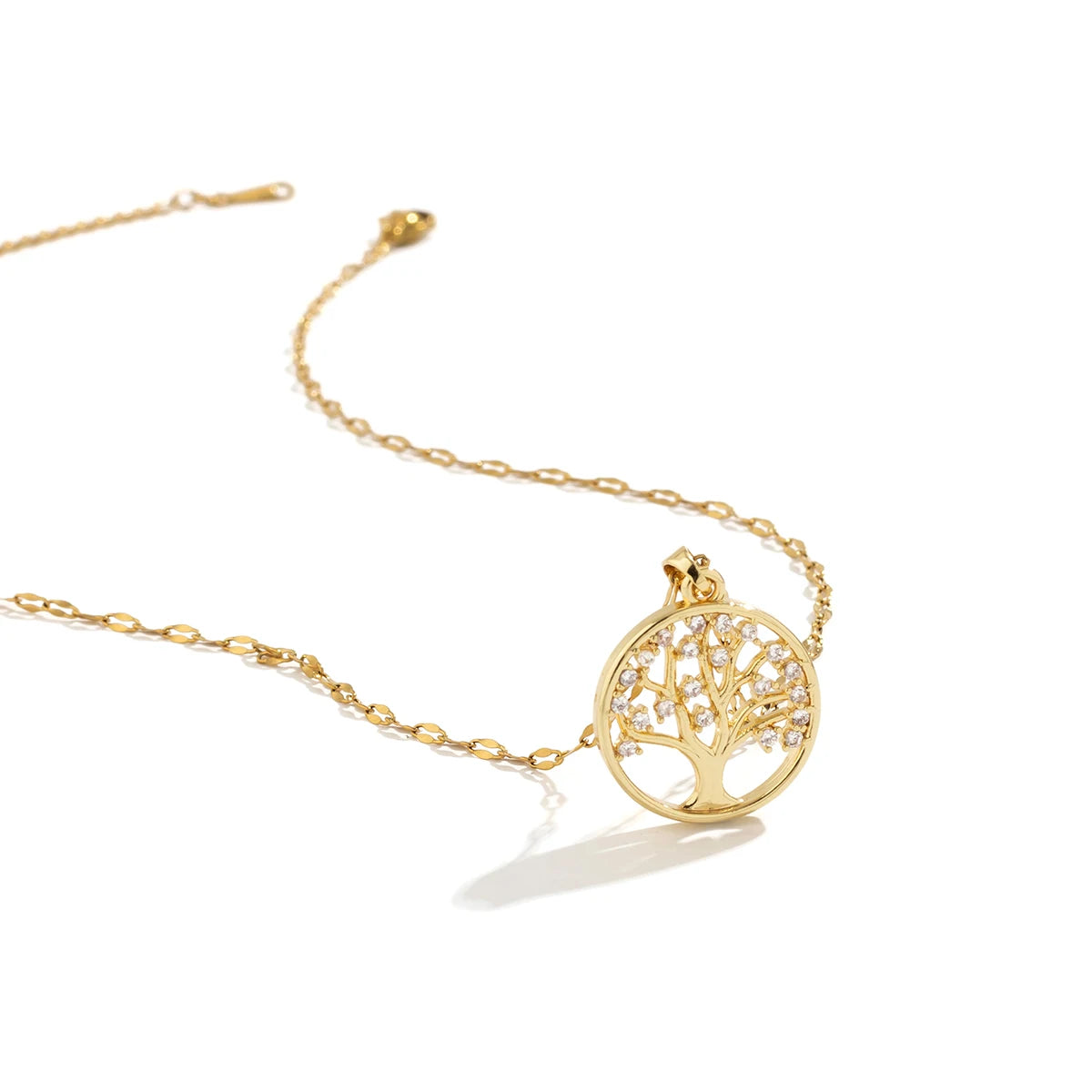 β¨ Temperamental Luxury π³ Rhinestone Tree of Life Pendant Necklace β π Vintage-Inspired Stainless Steel Waterproof Chain π