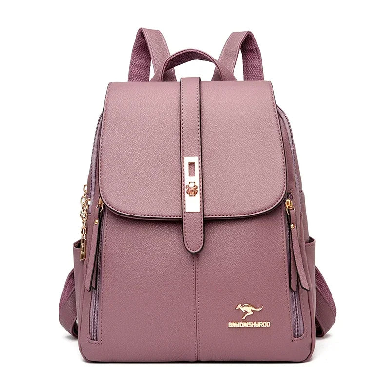 🎒 Women's Large-Capacity Vintage Backpack – High-Quality Leather Travel & School Bag ✨