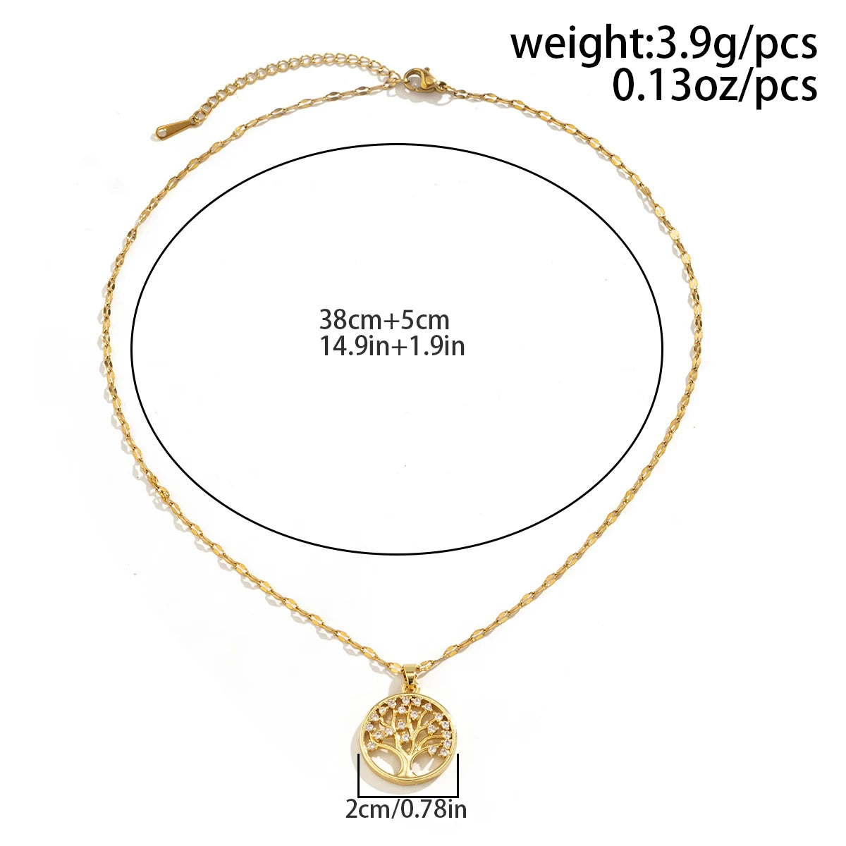 β¨ Temperamental Luxury π³ Rhinestone Tree of Life Pendant Necklace β π Vintage-Inspired Stainless Steel Waterproof Chain π