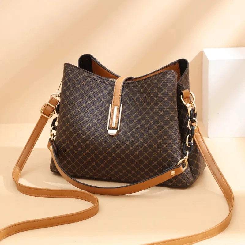 👜 Vintage PU Leather Bucket Bags – Designer Flap Shoulder & Crossbody Bags for Women ✨