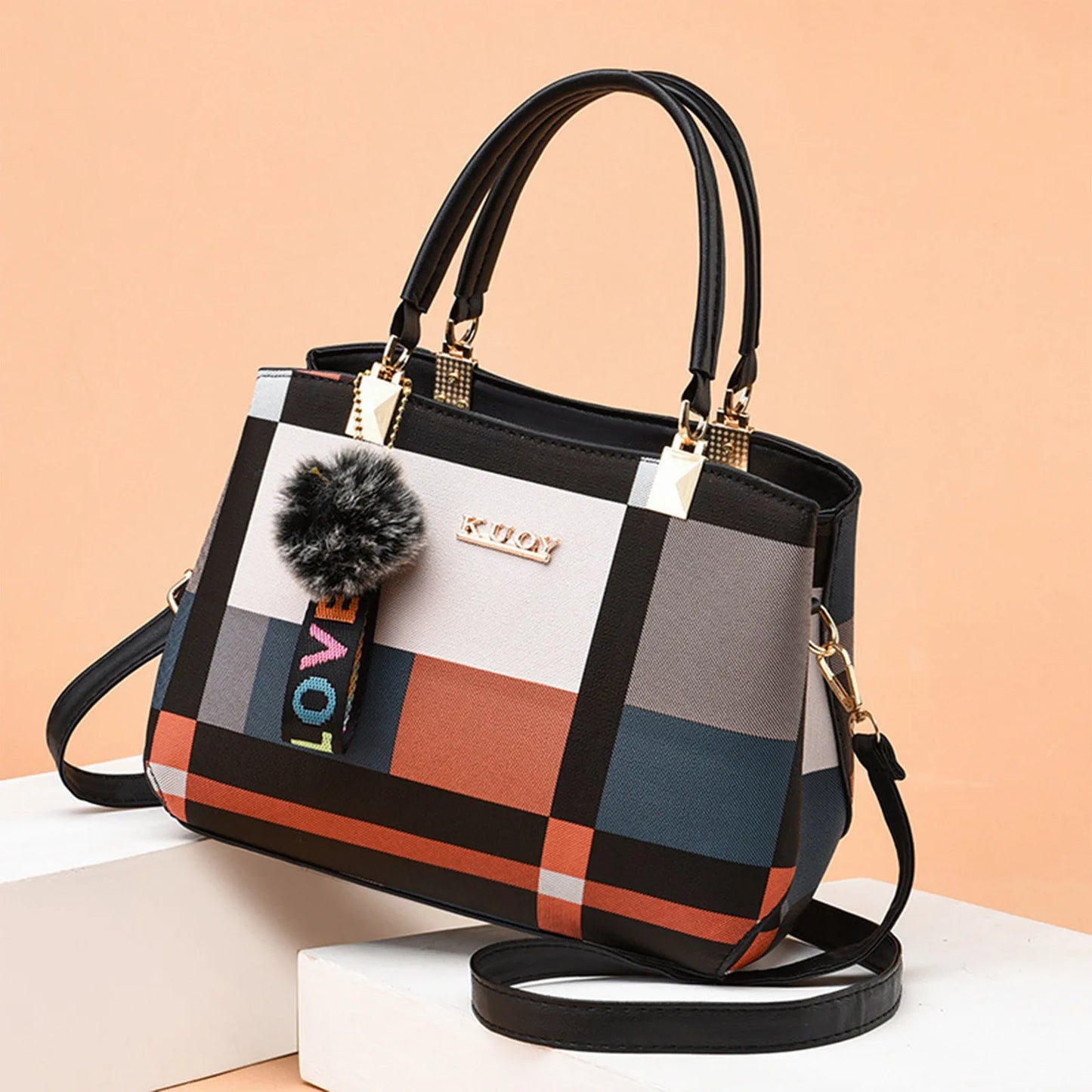 š Trendy Women's Handbag ā Elegant One-Shoulder & Crossbody Bag with Appliques āØ