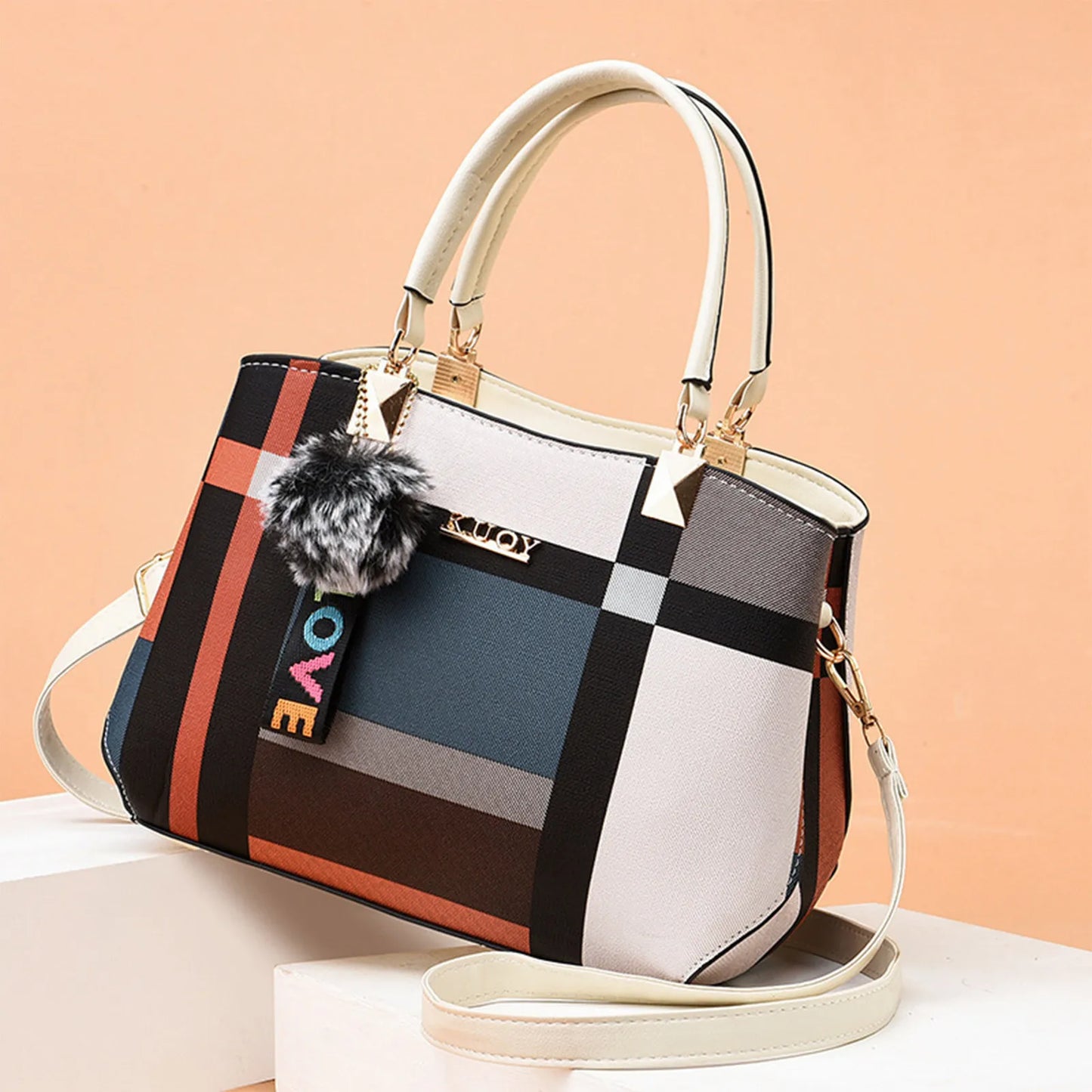 š Trendy Women's Handbag ā Elegant One-Shoulder & Crossbody Bag with Appliques āØ