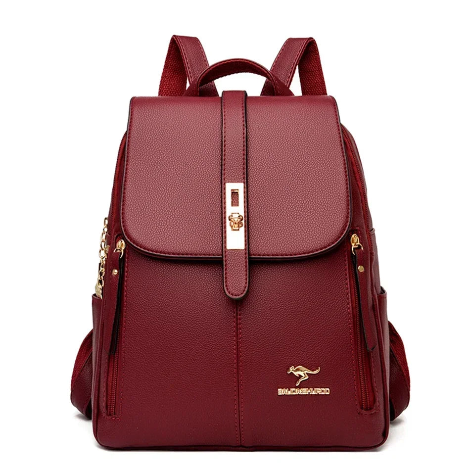 🎒 Women's Large-Capacity Vintage Backpack – High-Quality Leather Travel & School Bag ✨