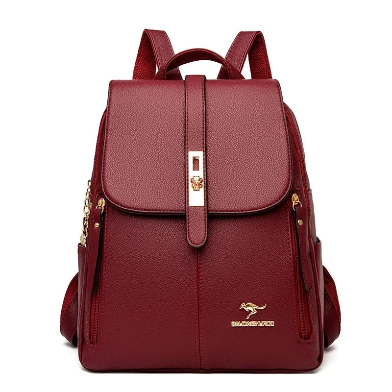 🎒 Women's Large-Capacity Vintage Backpack – High-Quality Leather Travel & School Bag ✨