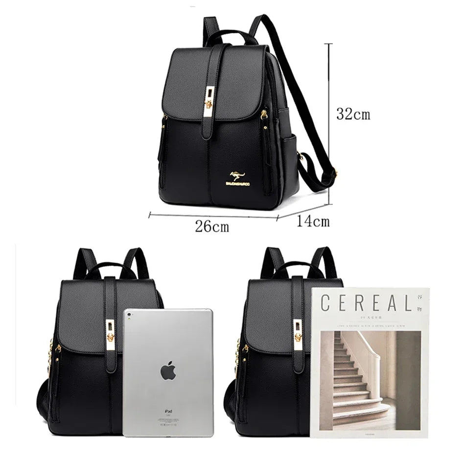 🎒 Women's Large-Capacity Vintage Backpack – High-Quality Leather Travel & School Bag ✨