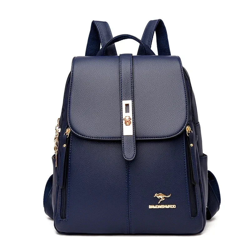 🎒 Women's Large-Capacity Vintage Backpack – High-Quality Leather Travel & School Bag ✨