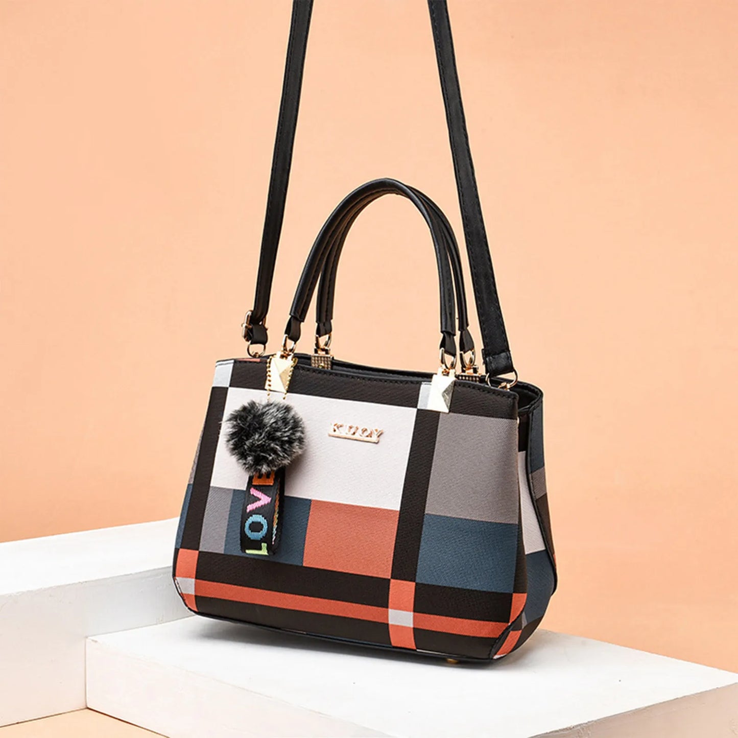š Trendy Women's Handbag ā Elegant One-Shoulder & Crossbody Bag with Appliques āØ
