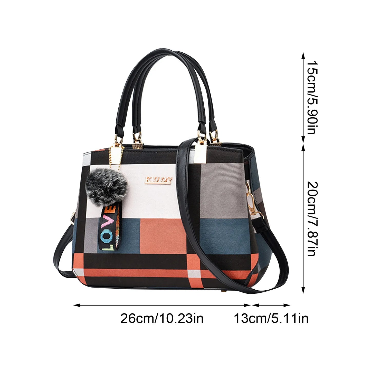š Trendy Women's Handbag ā Elegant One-Shoulder & Crossbody Bag with Appliques āØ