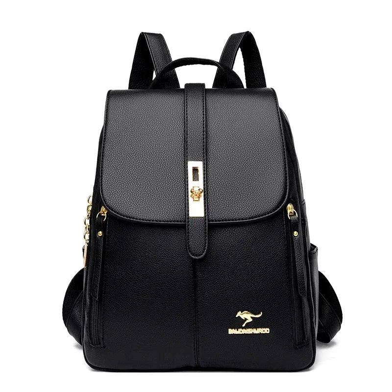 🎒 Women's Large-Capacity Vintage Backpack – High-Quality Leather Travel & School Bag ✨