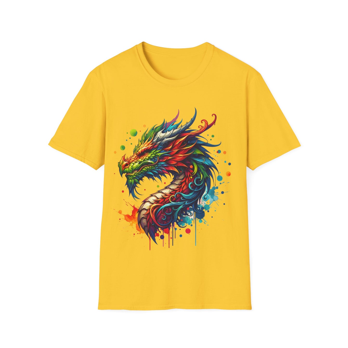 Colorful Dragon Graphic T-Shirt