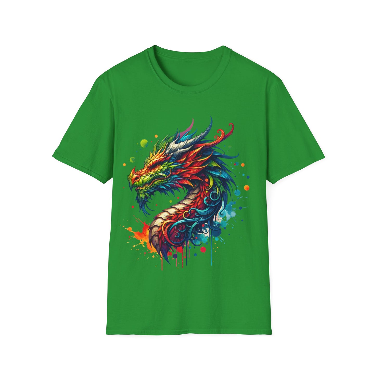 Colorful Dragon Graphic T-Shirt