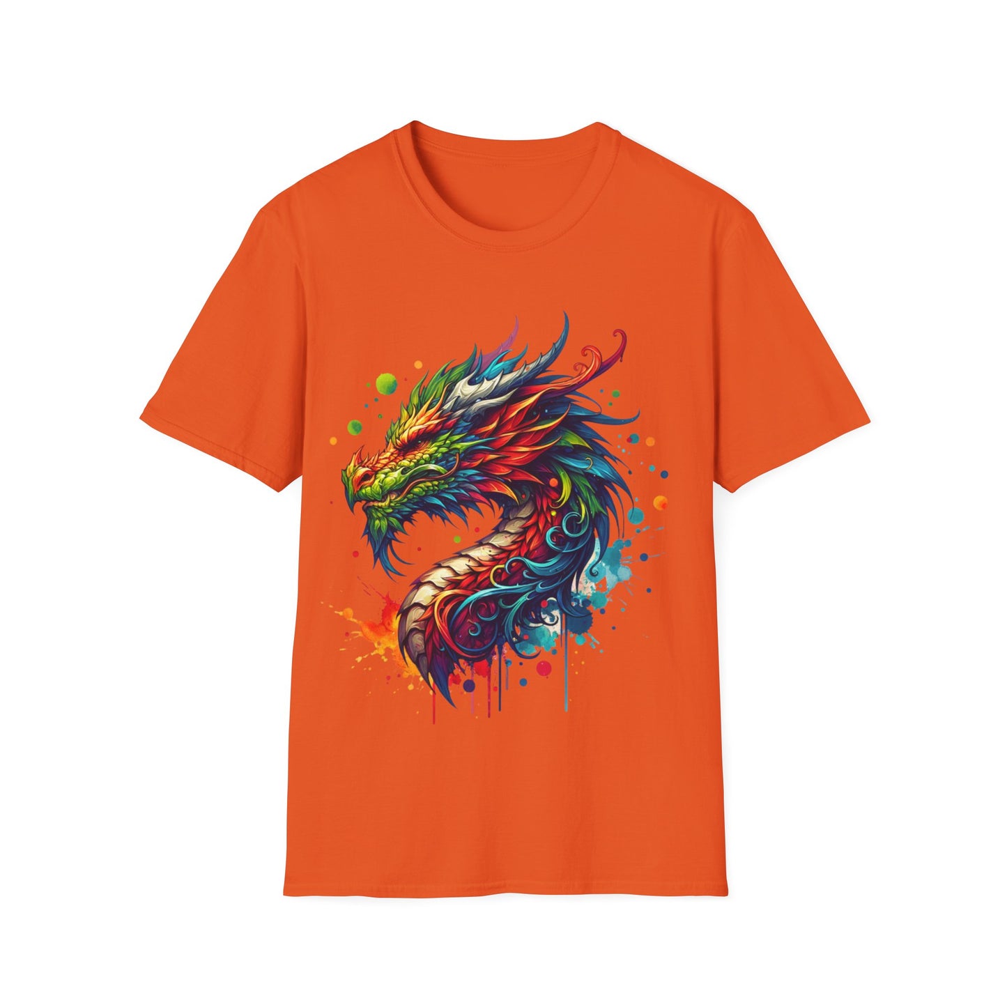 Colorful Dragon Graphic T-Shirt