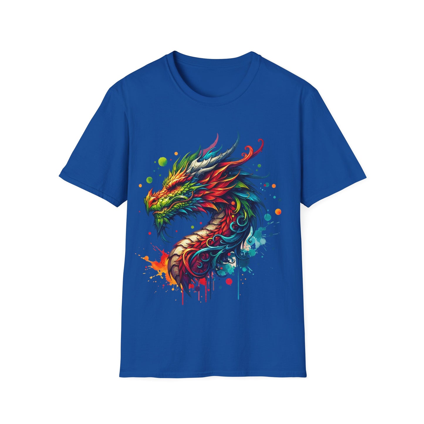 Colorful Dragon Graphic T-Shirt