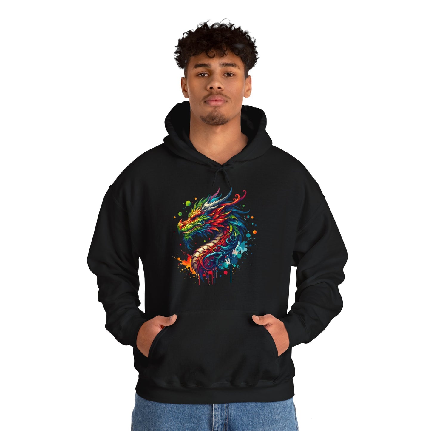 Colorful Dragon Hoodie - Perfect for Fantasy Lovers