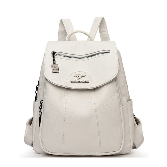 🎒 2025 Women's Genuine Leather Backpack – Large-Capacity Travel & School Bag ✨