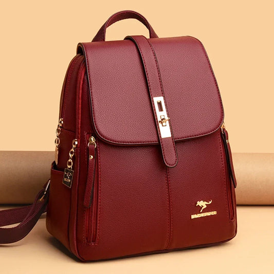 🎒 Women's Large-Capacity Vintage Backpack – High-Quality Leather Travel & School Bag ✨