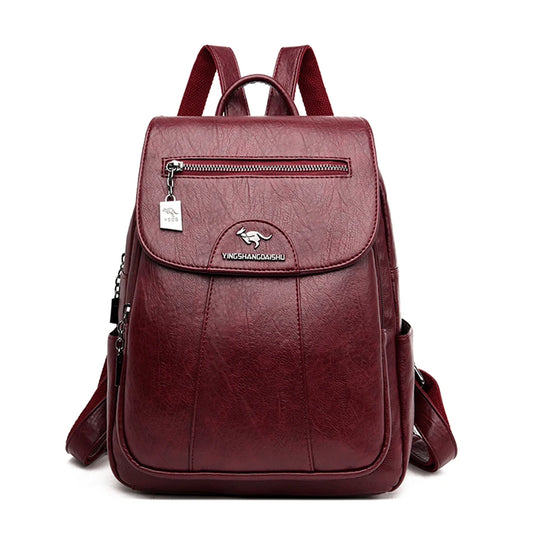 🎒 2025 Women's Genuine Leather Backpack – Large-Capacity Travel & School Bag ✨