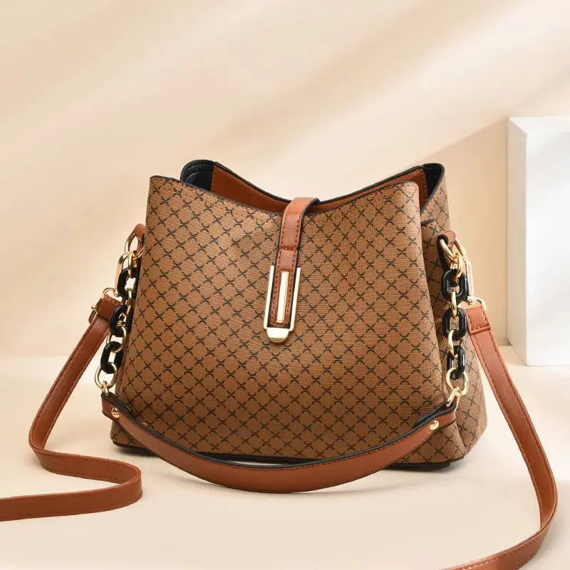 👜 Vintage PU Leather Bucket Bags – Designer Flap Shoulder & Crossbody Bags for Women ✨