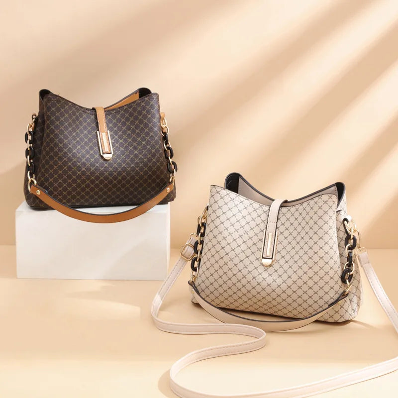 👜 Vintage PU Leather Bucket Bags – Designer Flap Shoulder & Crossbody Bags for Women ✨