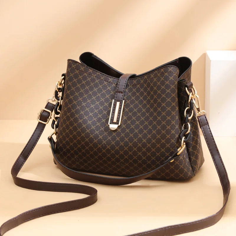 👜 Vintage PU Leather Bucket Bags – Designer Flap Shoulder & Crossbody Bags for Women ✨