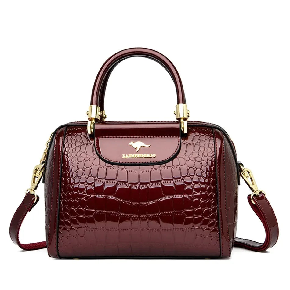 👜 Soft Leather Luxury Tote Handbags – 3-Layer Large-Capacity Shoulder & Crossbody Bags ✨